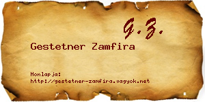 Gestetner Zamfira névjegykártya